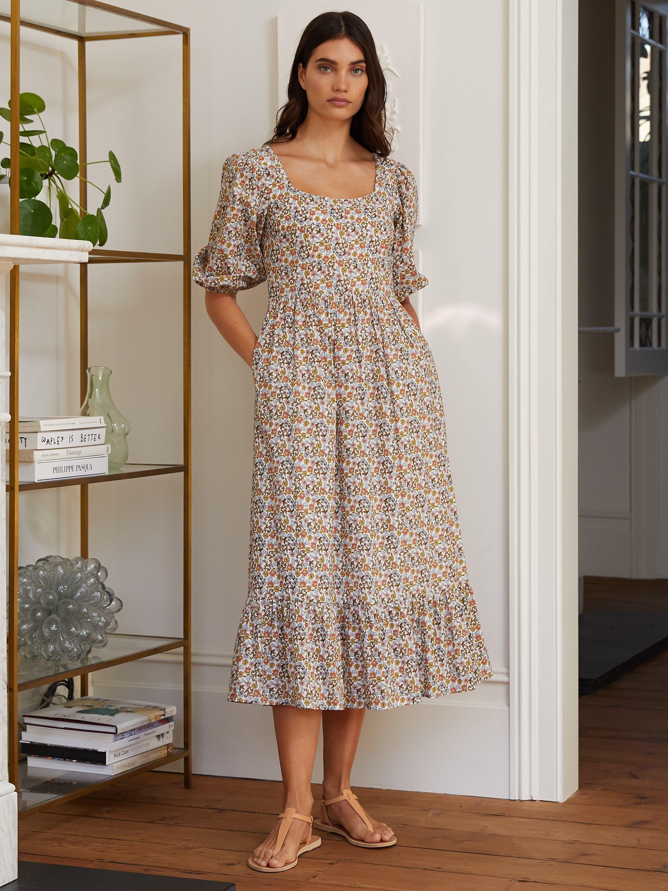Albaray Marni Floral Midi Dress, Multi