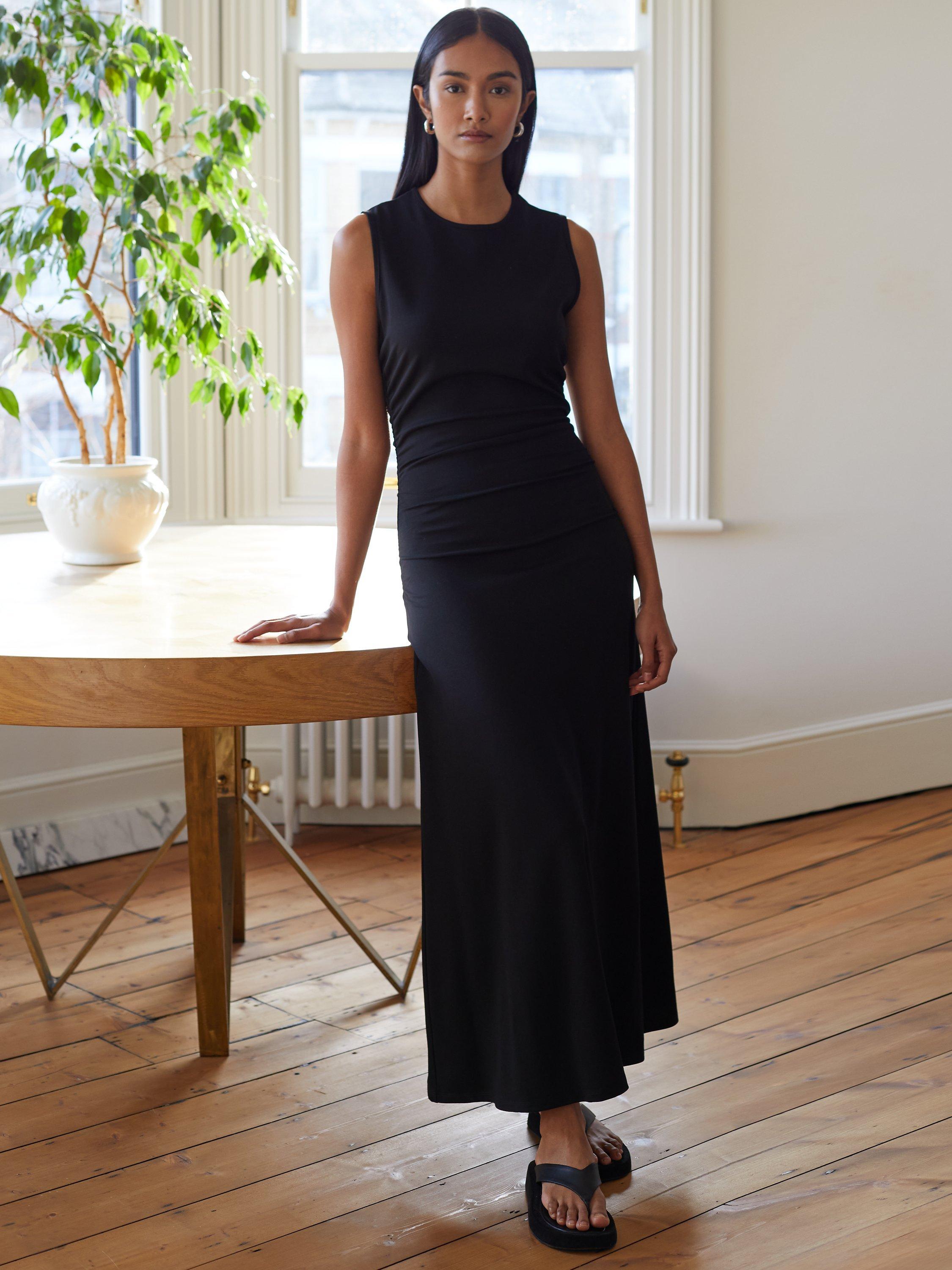 Albaray Ruched Maxi Dress, Black