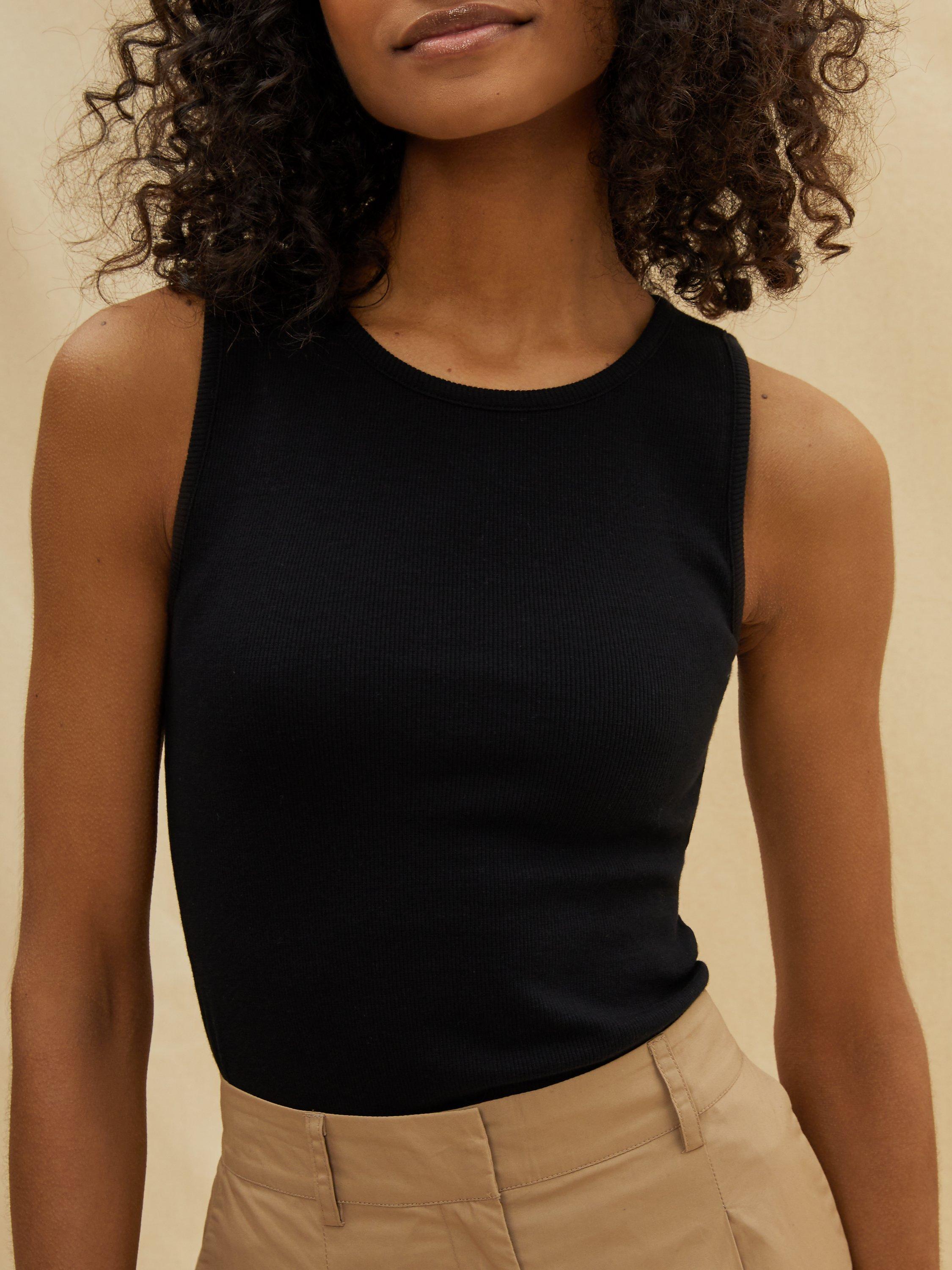 Product image 3 of 4, which shows Albaray Rib Racer Vest Top, Black, 16