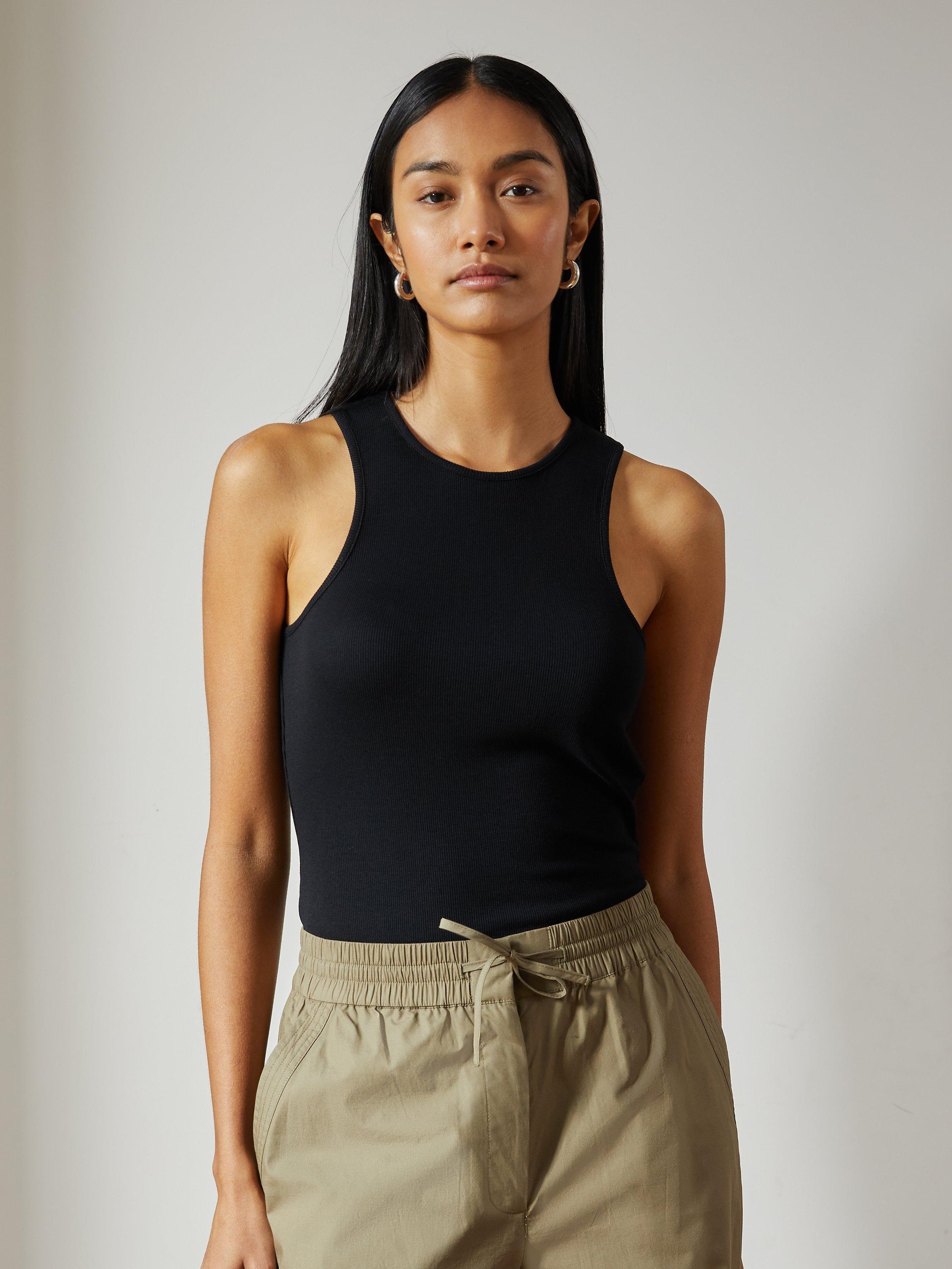 Albaray Cut Away Racerback Top, Black