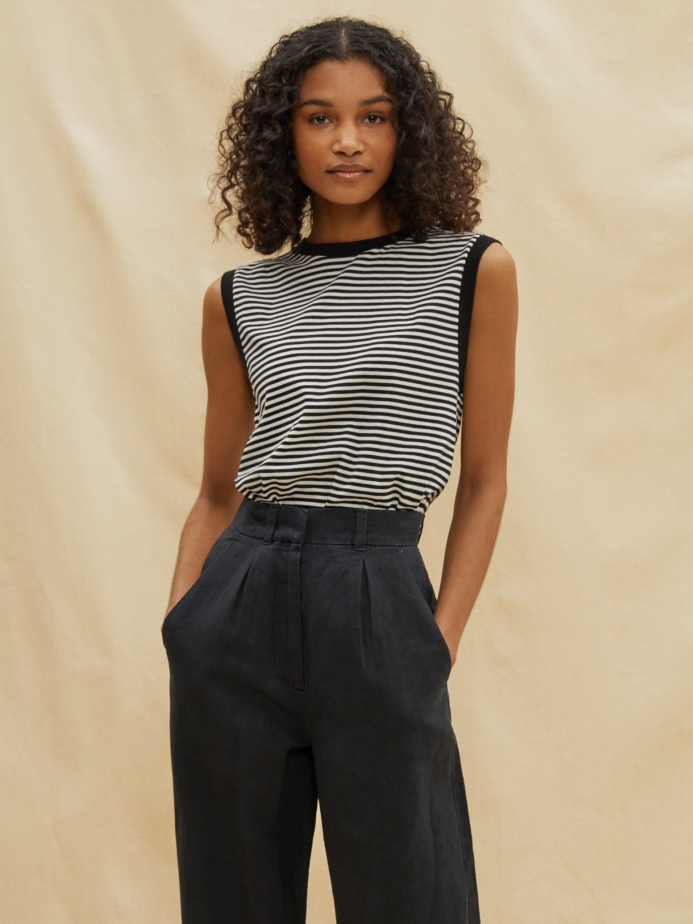 Product image 1 of 4, which shows Albaray Cotton Stripe Tank Top, Multi, 8