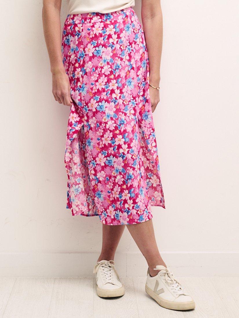 Nobody's Child Sara Emily Floral Midi Skirt, Pink