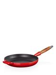 Le Creuset Cast Iron Signature Frying Pan with Wood Handle, Cerise