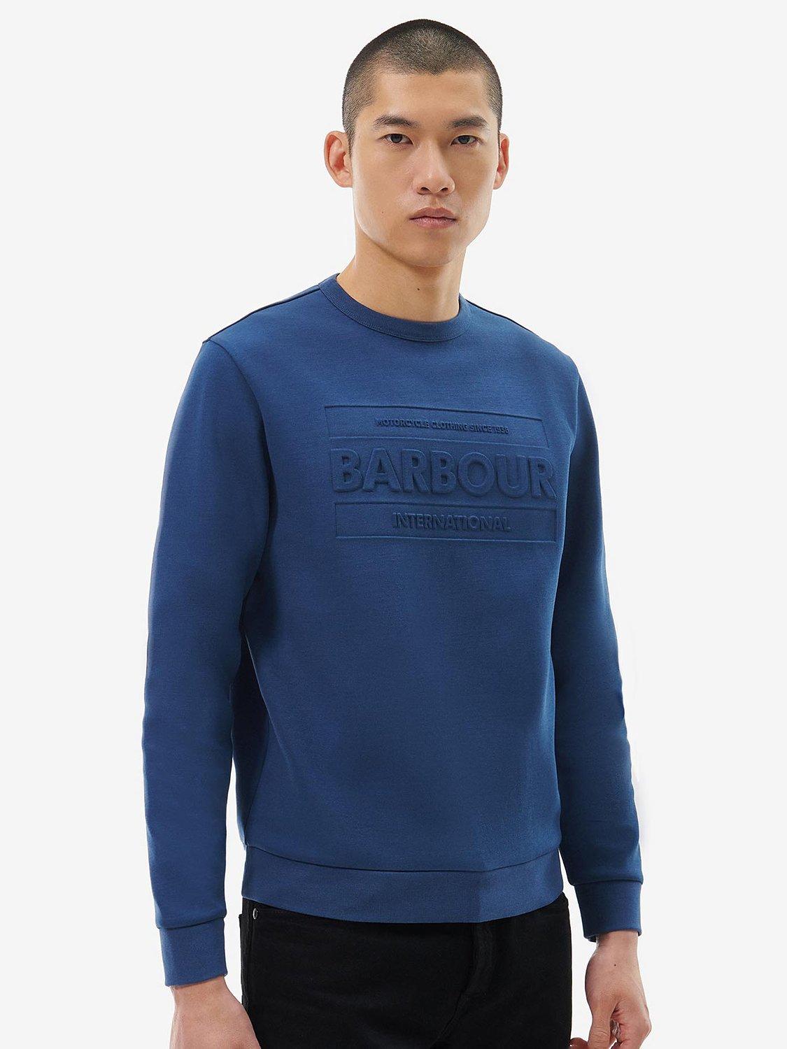 Barbour International Stamp Crew Neck Sweatshirt, Dk Denim