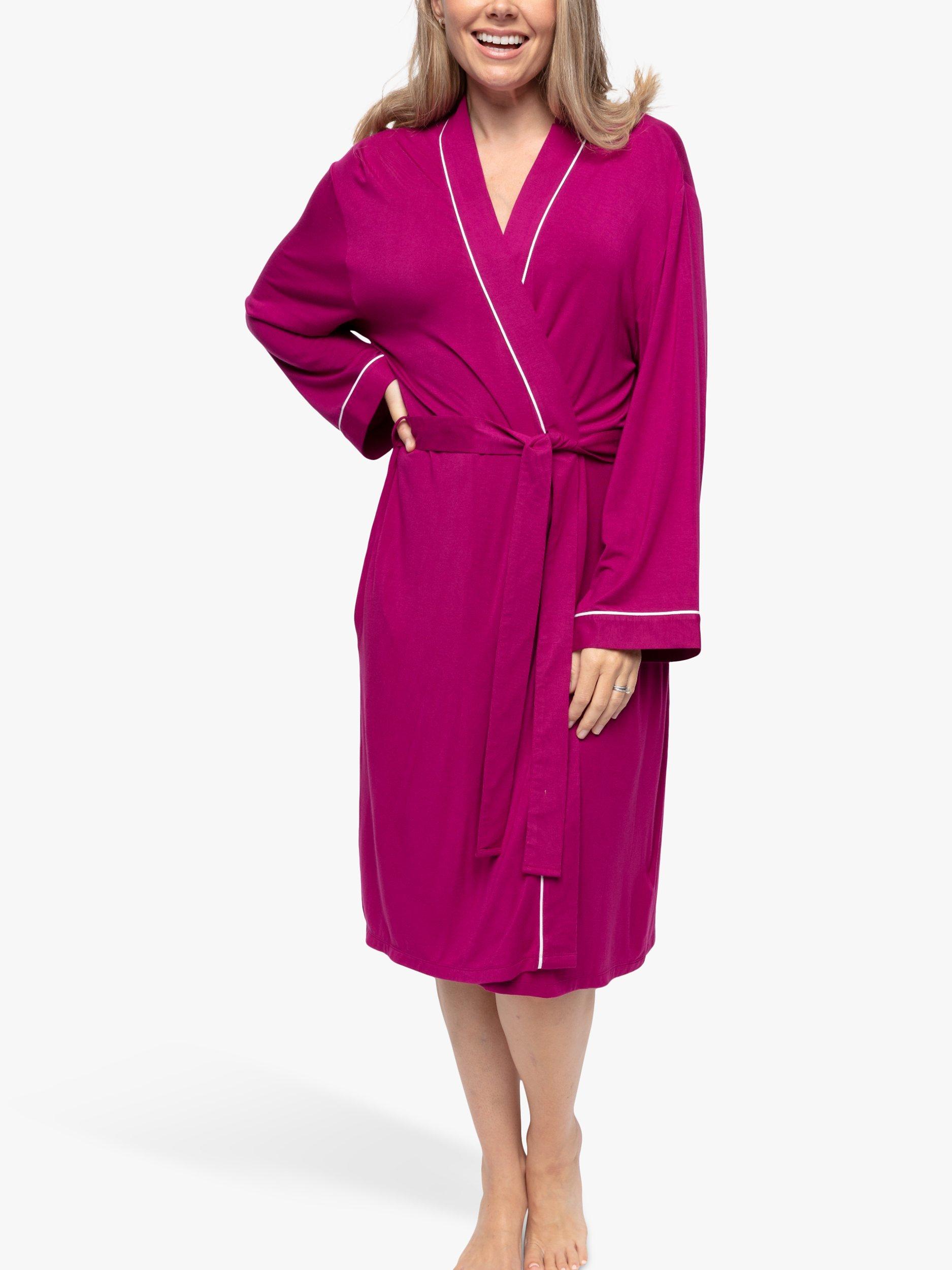Cyberjammies Emmi Knit Short Dressing Gown, Berry