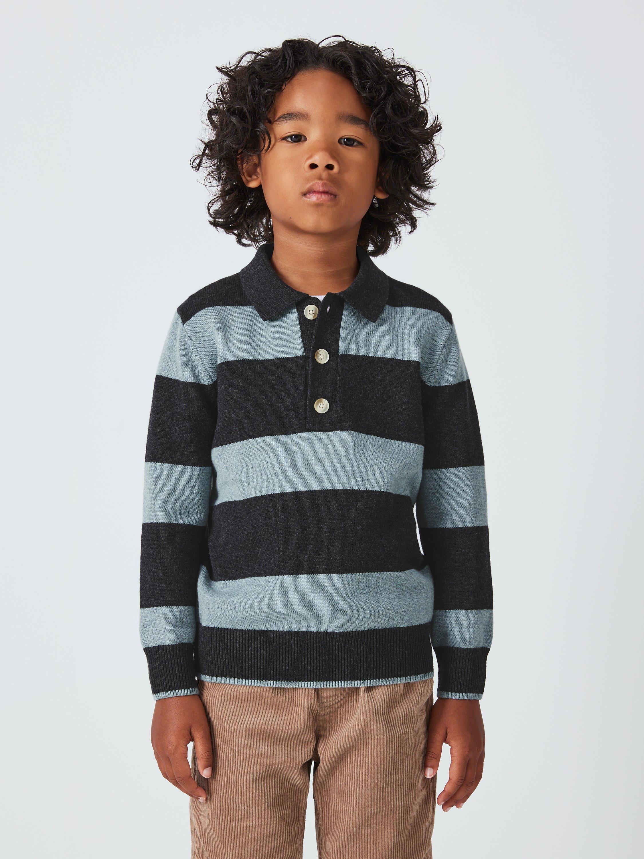 John Lewis Kids' Cotton & Merino Rugby Shirt