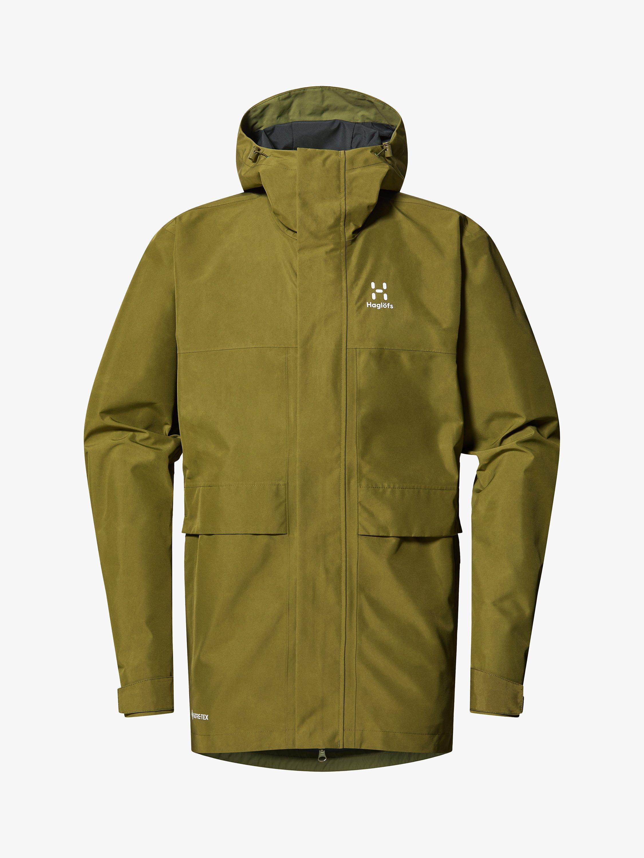 Product image 4 of 5, which shows Haglöfs Reed GTX Waterproof Parka, Olive Green, M