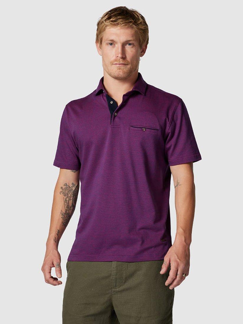 Rodd & Gunn Kelson Short Sleeve Polo Shirt, Magenta 