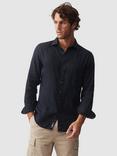 Rodd & Gunn Coromandel Linen Slim Fit Long Sleeve Shirt, Midnight