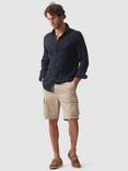 Rodd & Gunn Coromandel Linen Slim Fit Long Sleeve Shirt, Midnight