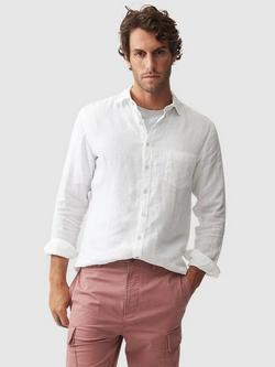 Rodd & Gunn Coromandel Linen Slim Fit Long Sleeve Shirt, Snow