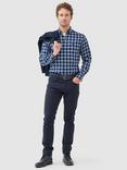 Rodd & Gunn Gunn Oxford Large Check Slim Fit Long Sleeve Shirt, Navy/Multi