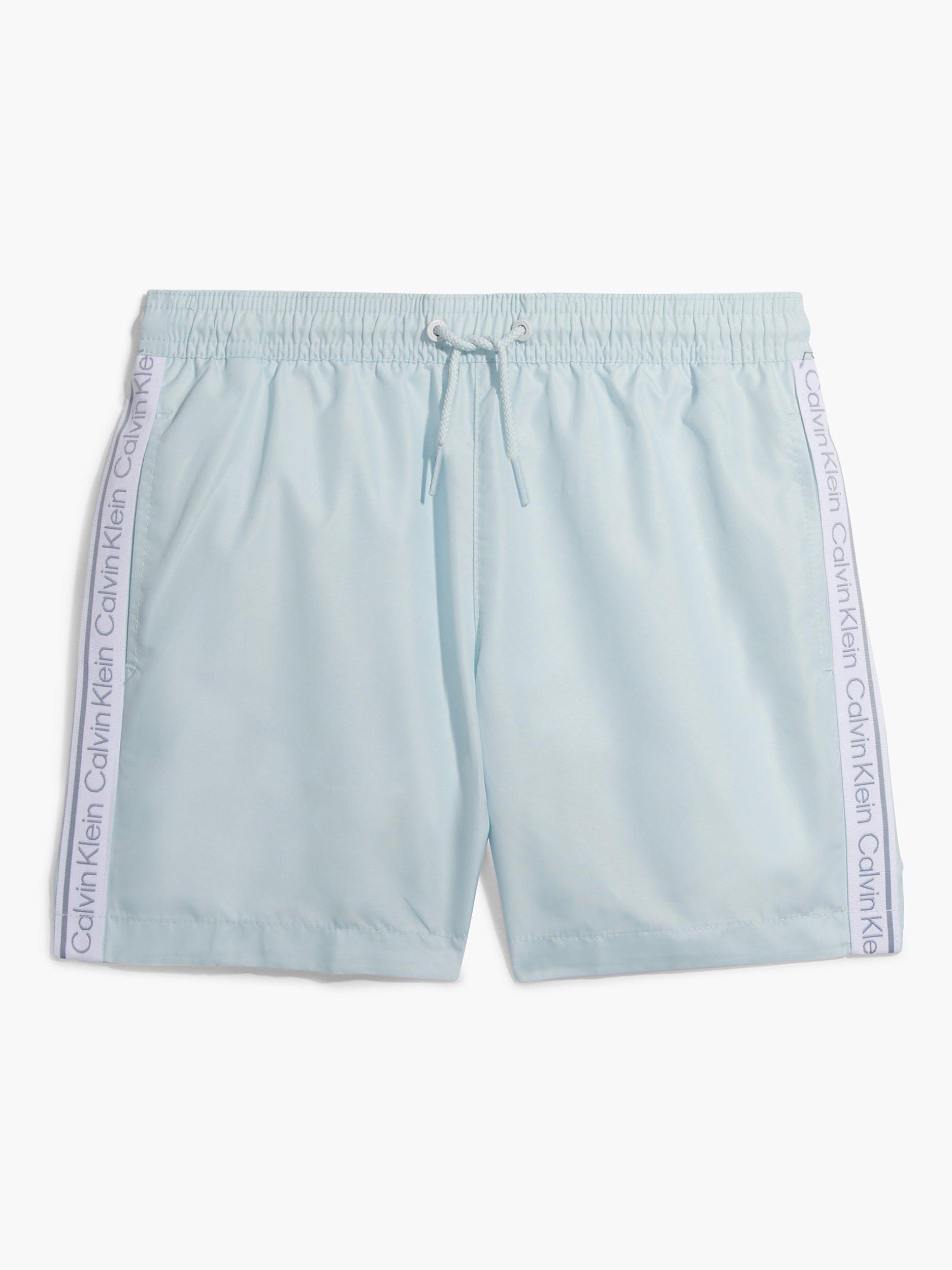 Calvin Klein Kids' Core Tape Logo Swim Shorts, Icestorm