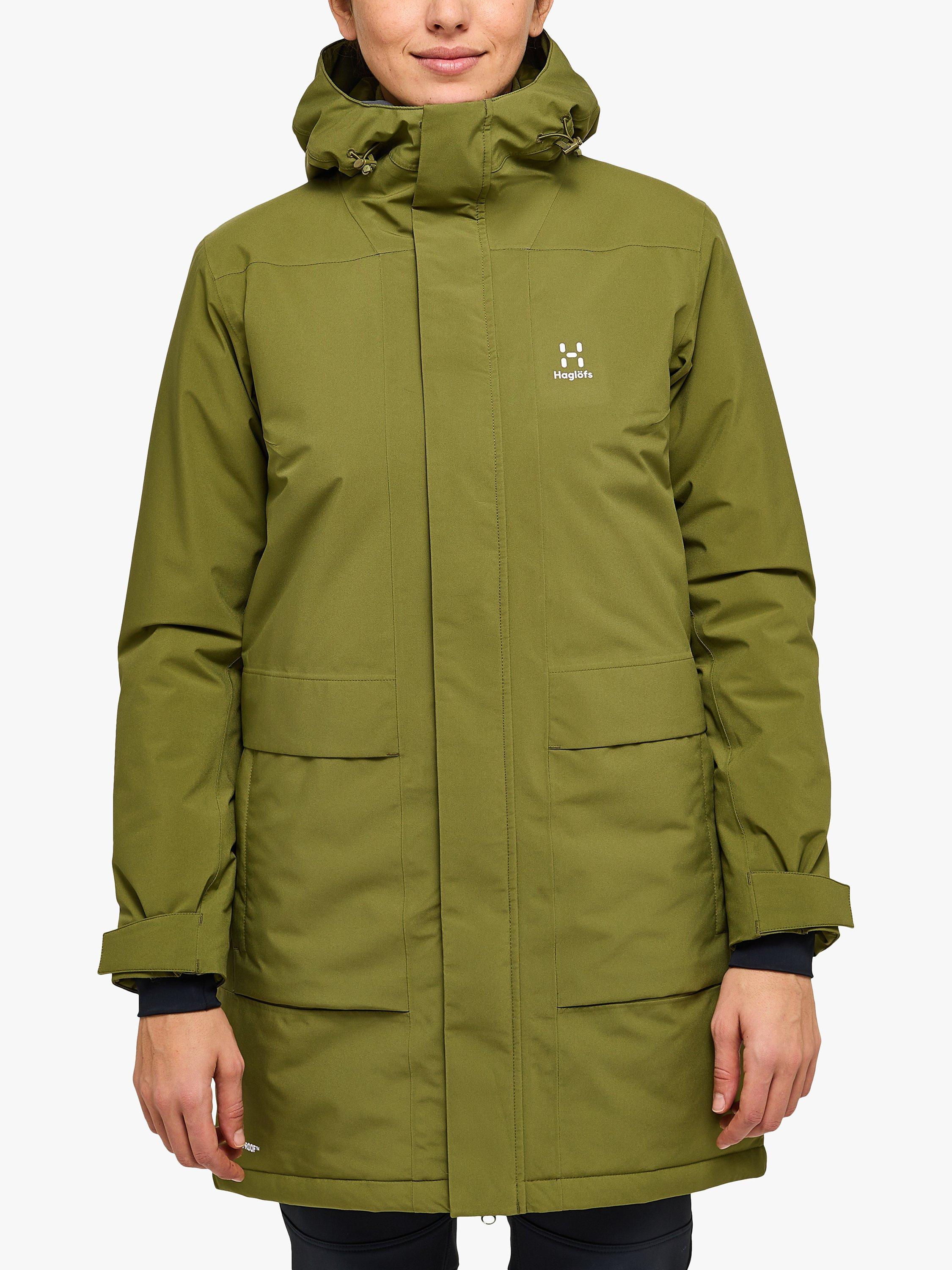Haglöfs Salix Proof Mimic Women's Waterproof Parka Jacket, Green Olive
