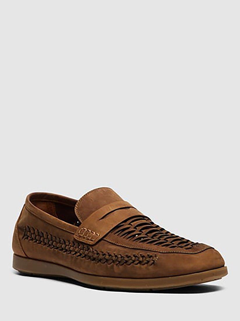 Product image 2 of 9, which shows Rodd & Gunn Gisborne Huarache Leather Slip On Loafers, Tropical Birch, 6