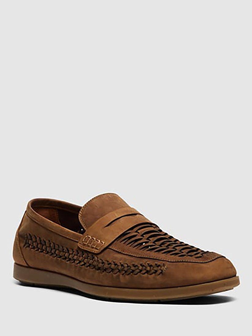 Product image 3 of 9, which shows Rodd & Gunn Gisborne Huarache Leather Slip On Loafers, Tropical Birch, 6