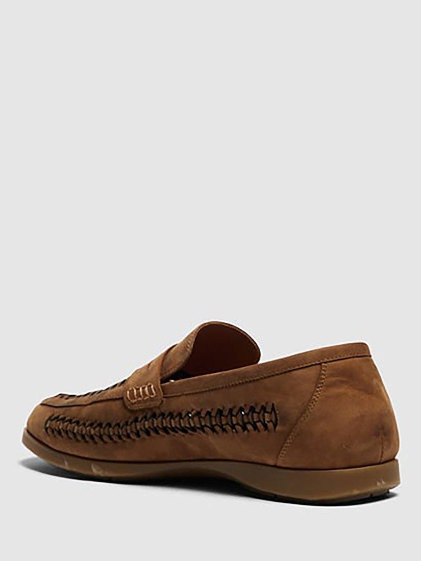 Product image 4 of 9, which shows Rodd & Gunn Gisborne Huarache Leather Slip On Loafers, Tropical Birch, 6