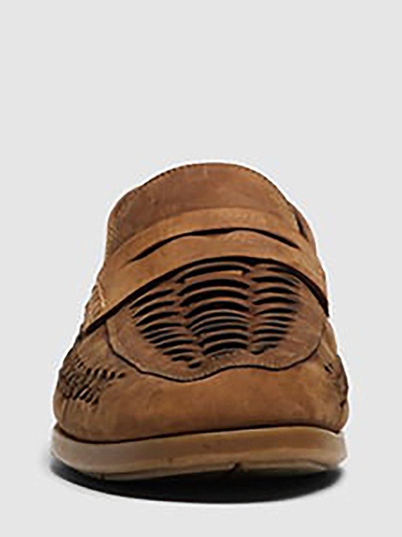 Product image 5 of 9, which shows Rodd & Gunn Gisborne Huarache Leather Slip On Loafers, Tropical Birch, 6