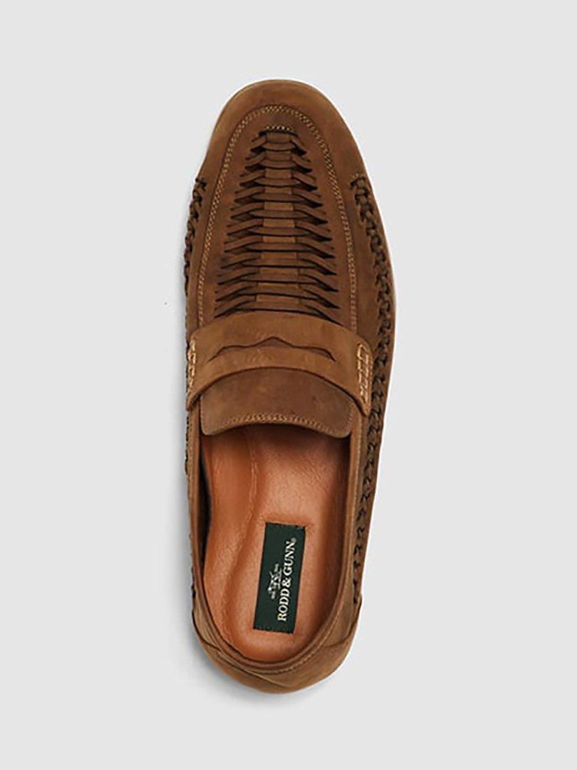 Product image 7 of 9, which shows Rodd & Gunn Gisborne Huarache Leather Slip On Loafers, Tropical Birch, 6