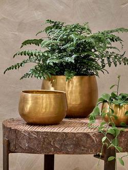 Nkuku Atsu Brass Planter, Brass