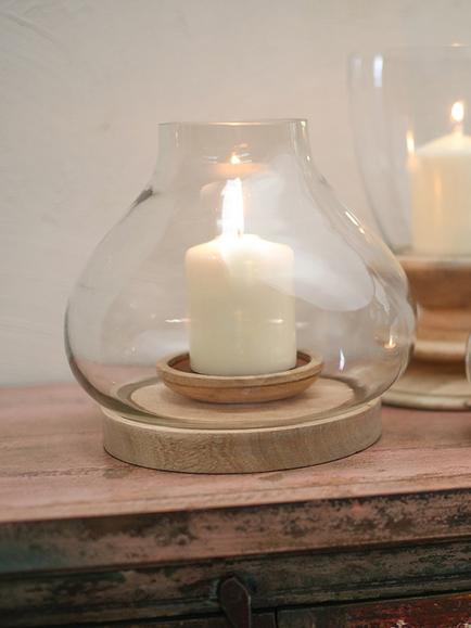 nkuku Naryla Lantern Candle Holder, Neutral