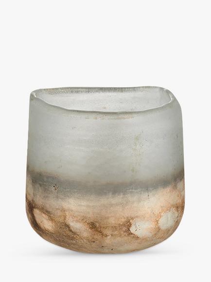 nkuku Ngolo Tealight Candle Holder, Aged Smoke - view 2, Aged Smoke