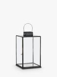 nkuku Sia Lantern Candle Holder, Antique Black