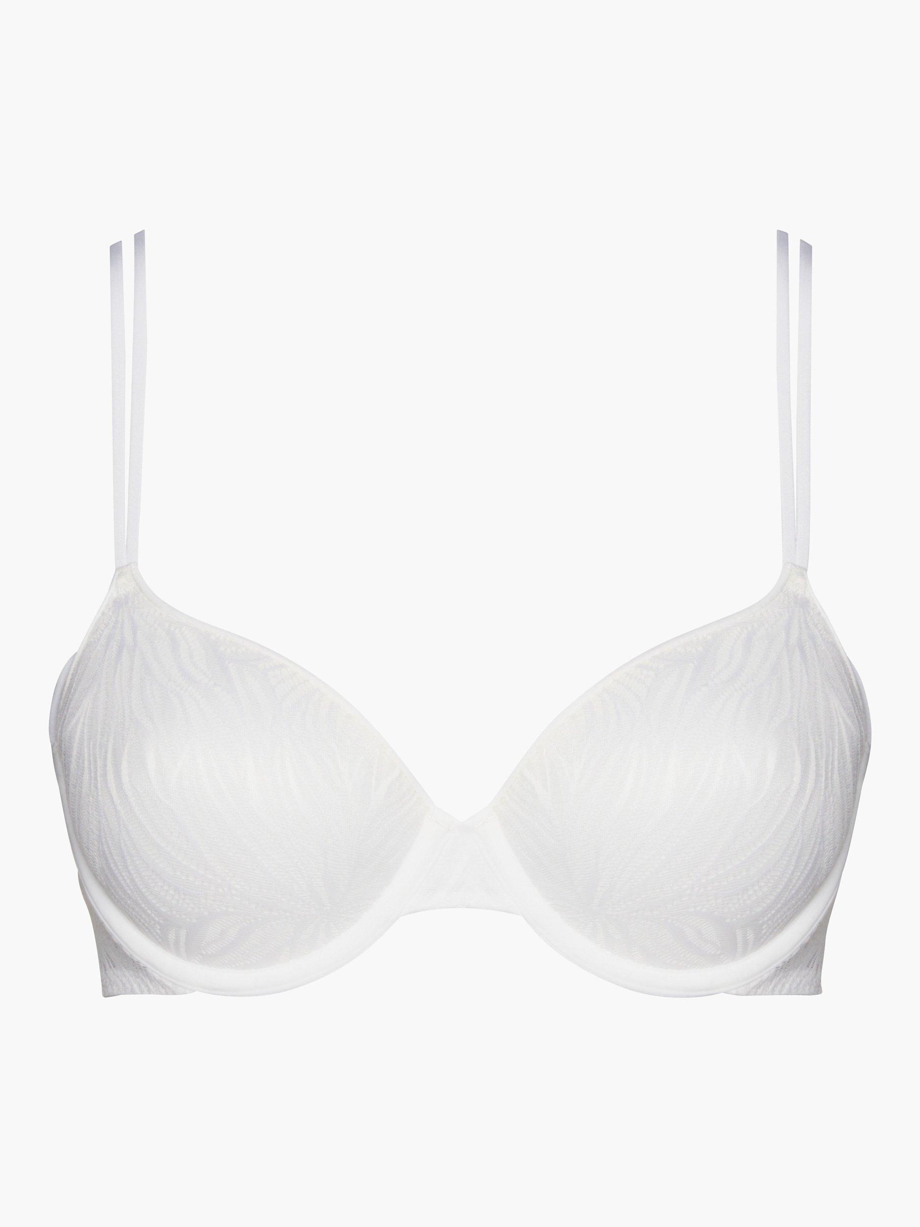 Calvin Klein Sheer Marquisette Lace Bra White