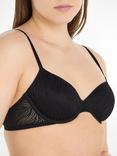 Calvin Klein Sheer Marquisette Lace Bra, Black