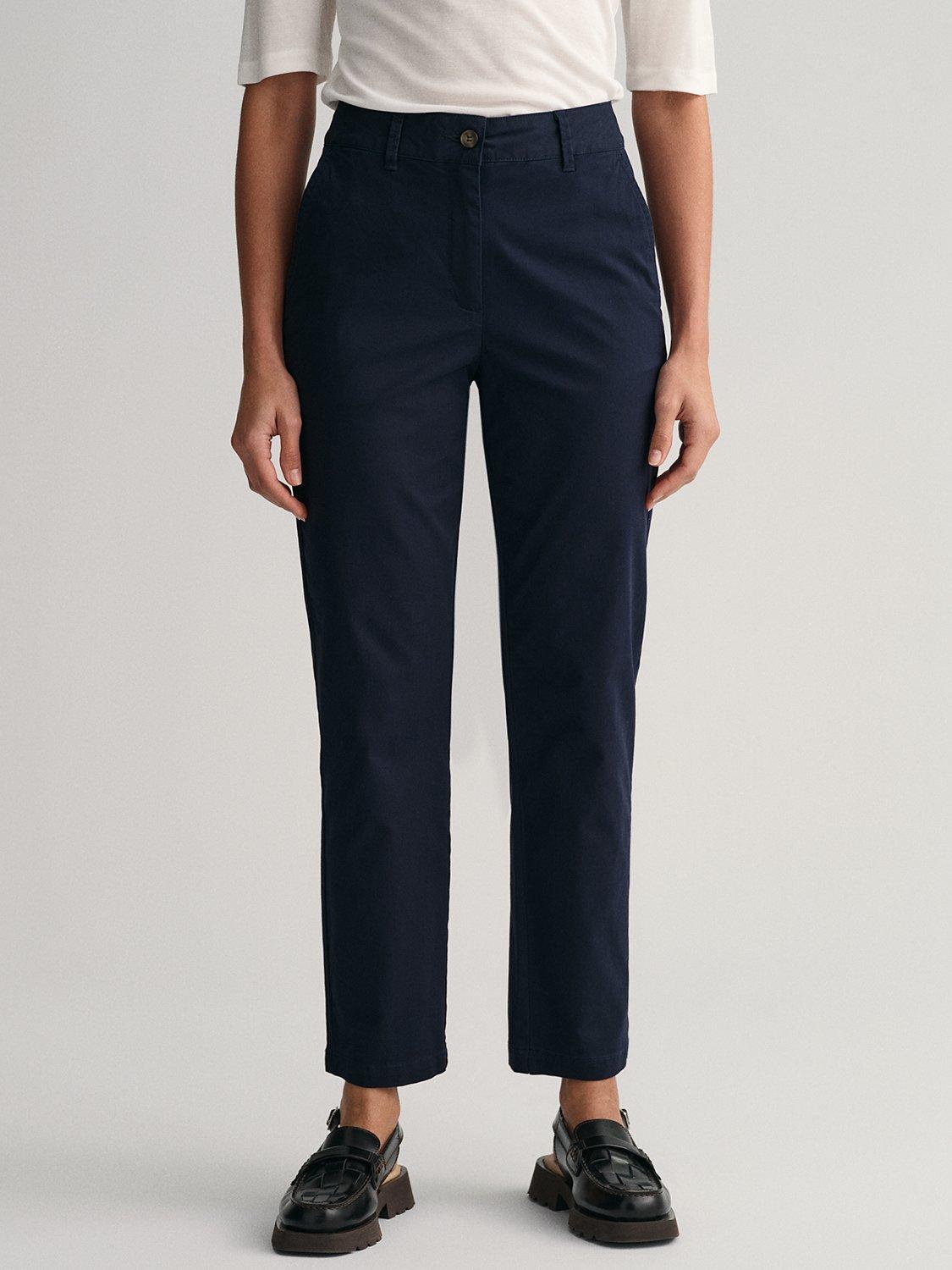 GANT Slim Fit Cropped Chinos, Evening Blue