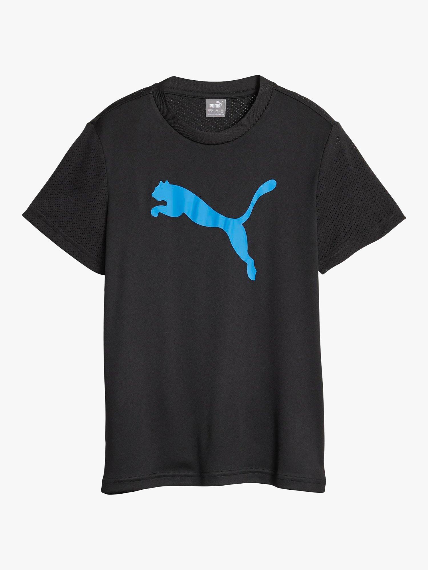 PUMA Kids' Active Logo Tee, Black