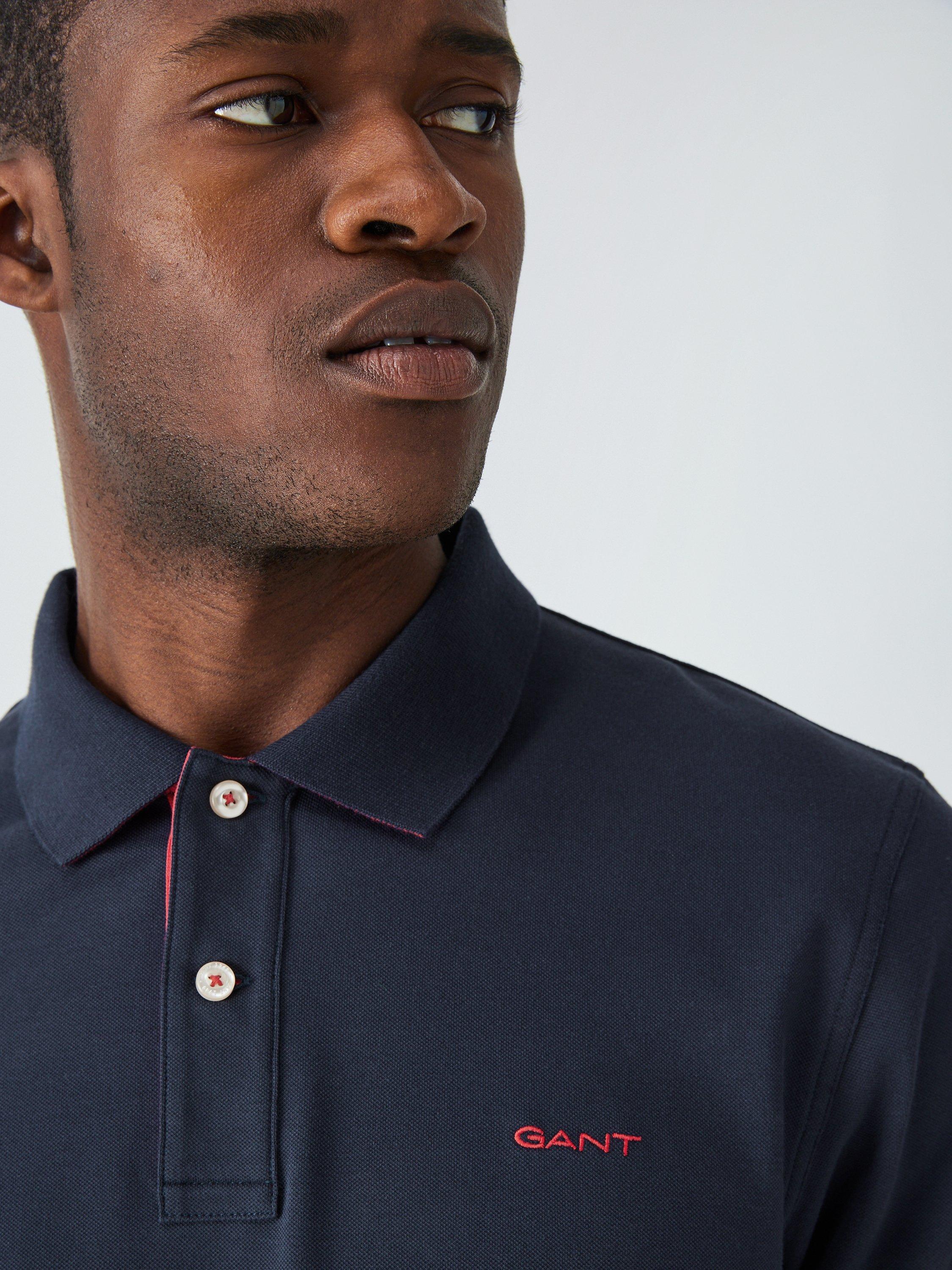 GANT Pique Textured Short Sleeve Polo Shirt