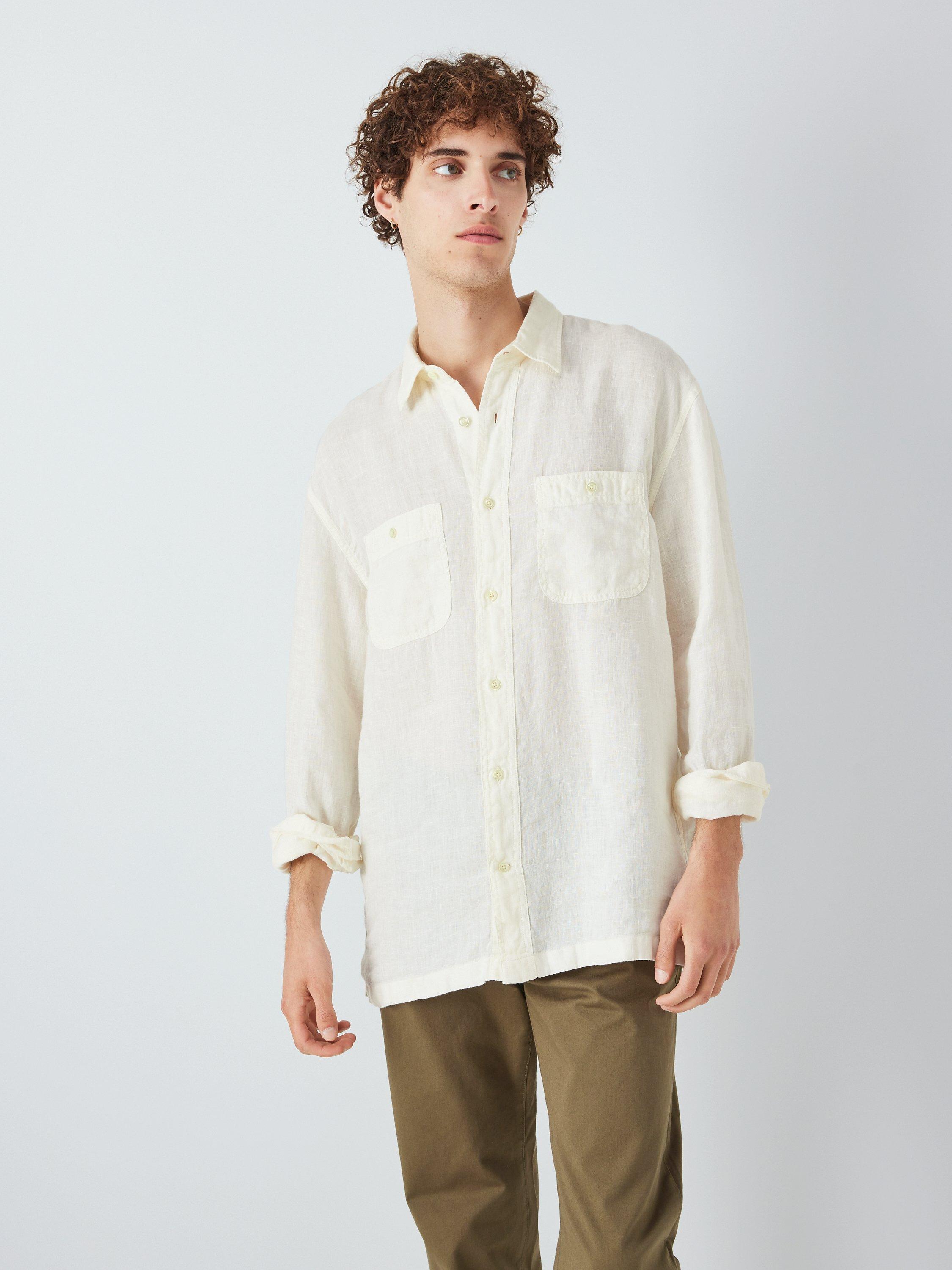 GANT Garment Dyed Linen Shirt, Cream