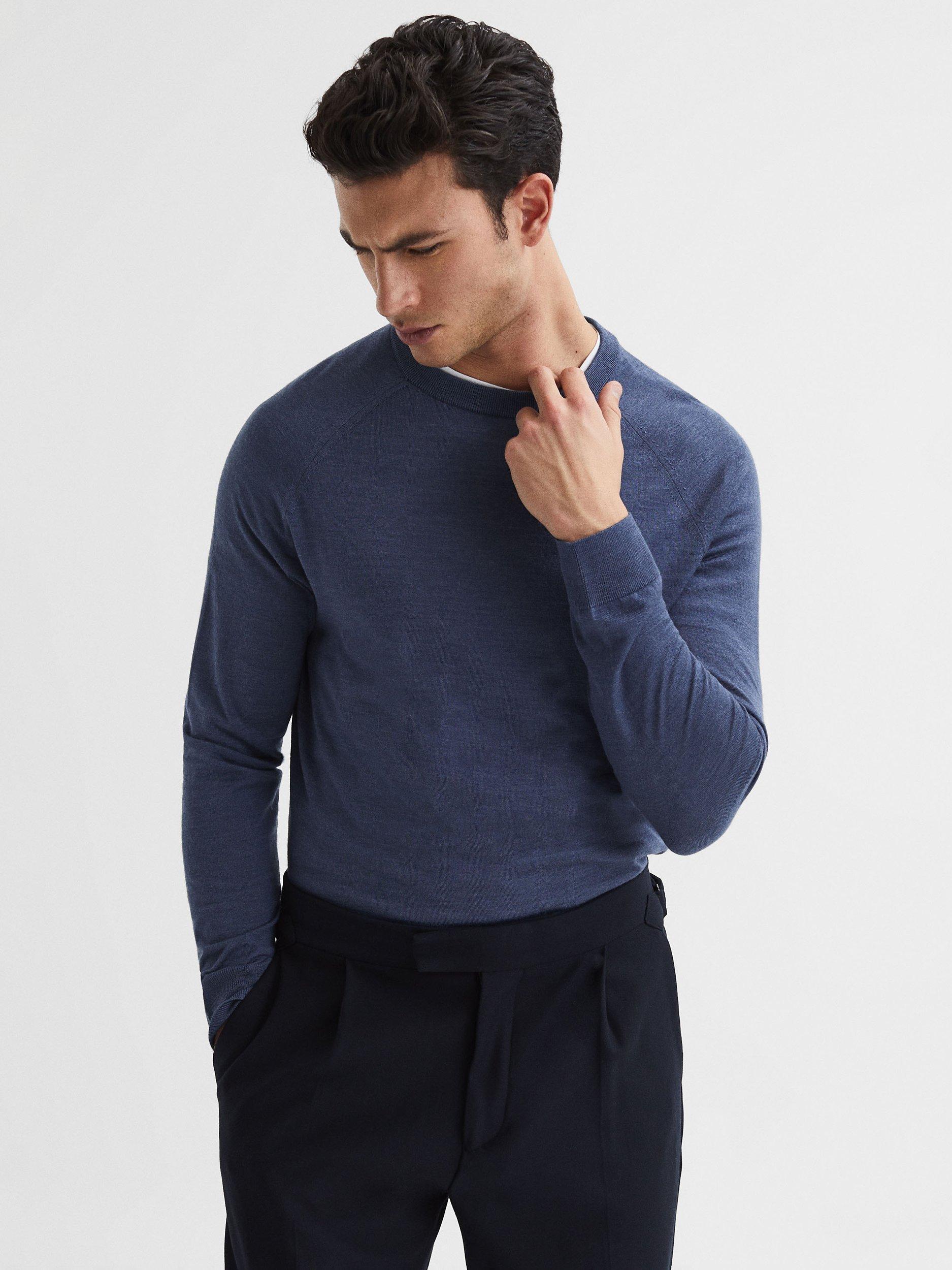 Reiss Tinto Merino Silk Knitted Jumper
