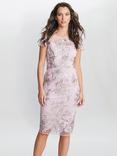 Gina Bacconi Edna Embroidered Dress, Blush