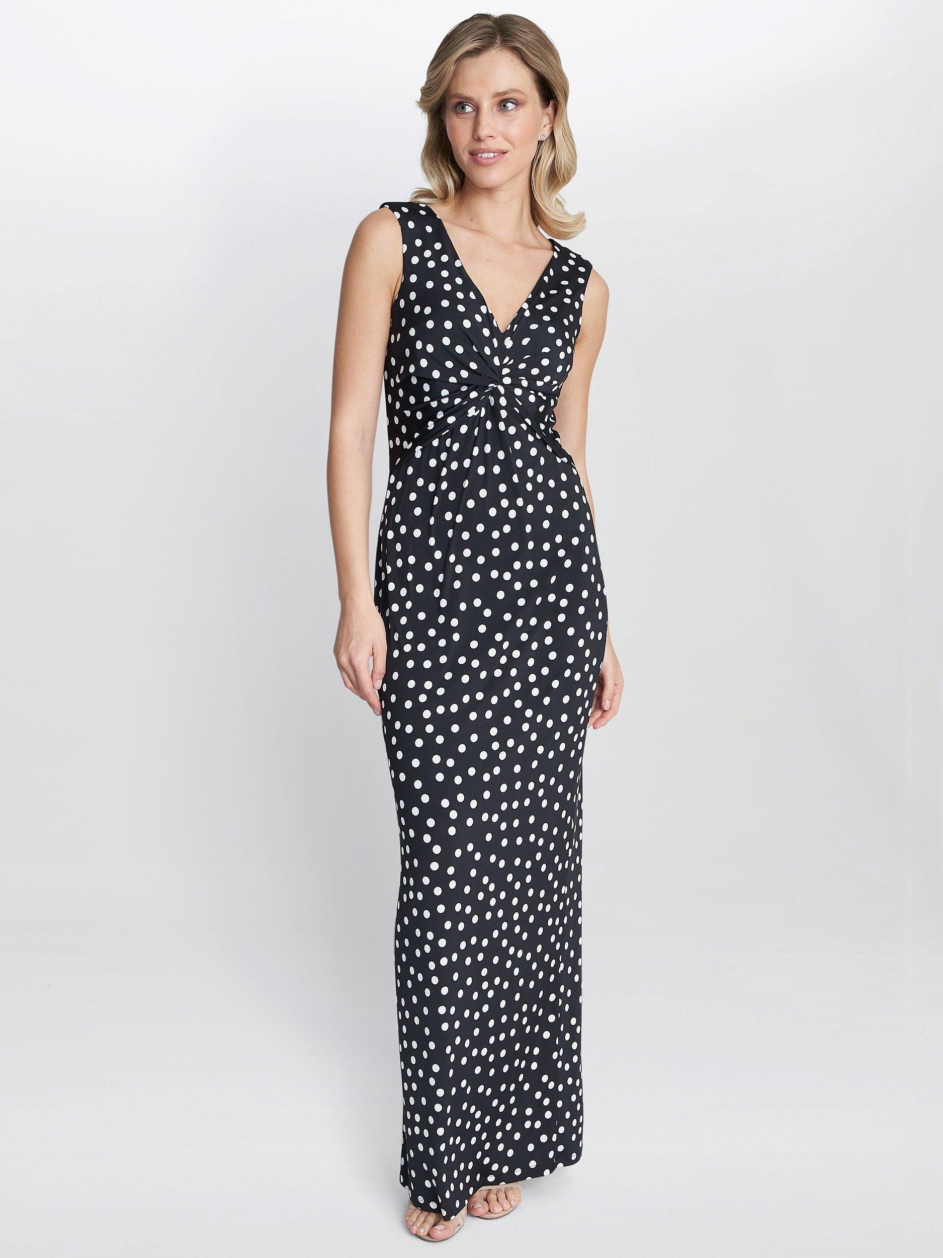 Gina bacconi black and white dress sale