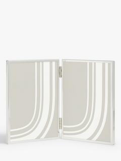 John Lewis Daya Double Photo Frame, Silver Plated, 4 x 6" (10 x 15cm)