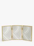 John Lewis Daya Triple Photo Frame, Brushed Brass