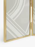 John Lewis Daya Triple Photo Frame, Brushed Brass