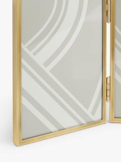 John Lewis Daya Triple Photo Frame - view 2, Brushed Brass