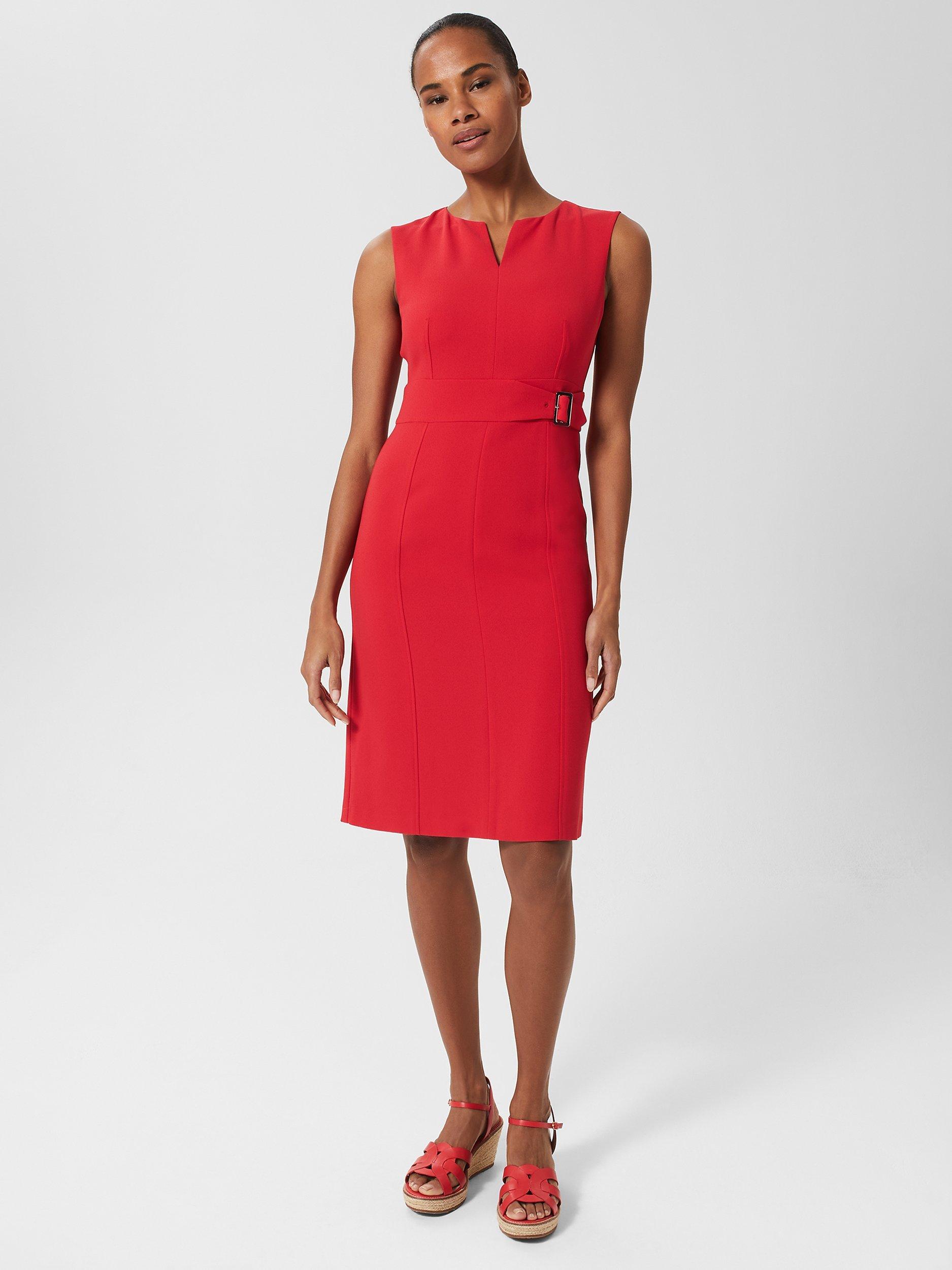 Hobbs Alyssa Shift Dress Flame Red