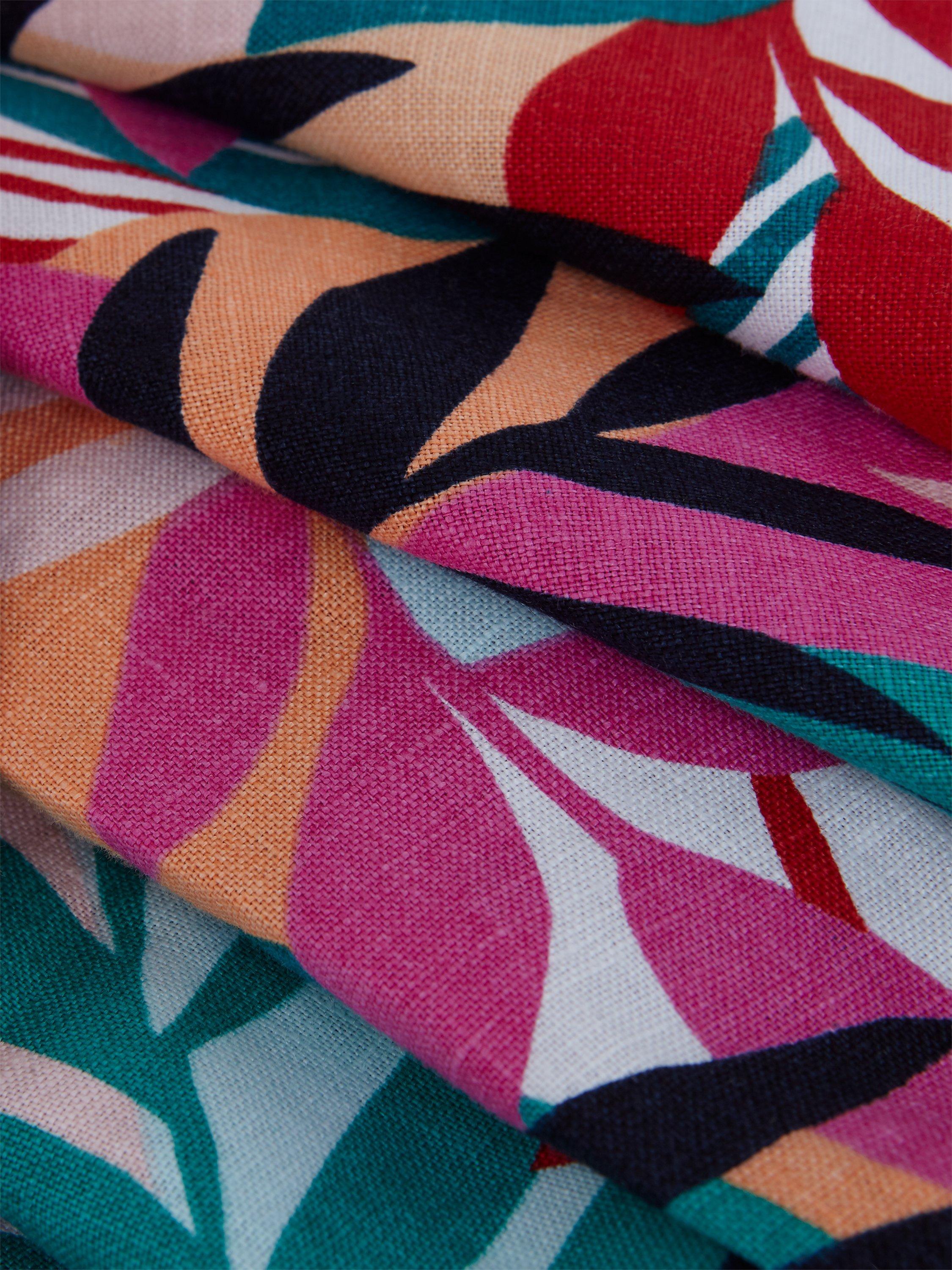 Product image 2 of 5, which shows Hobbs Mariella Floral Linen Dress, Multi, 6