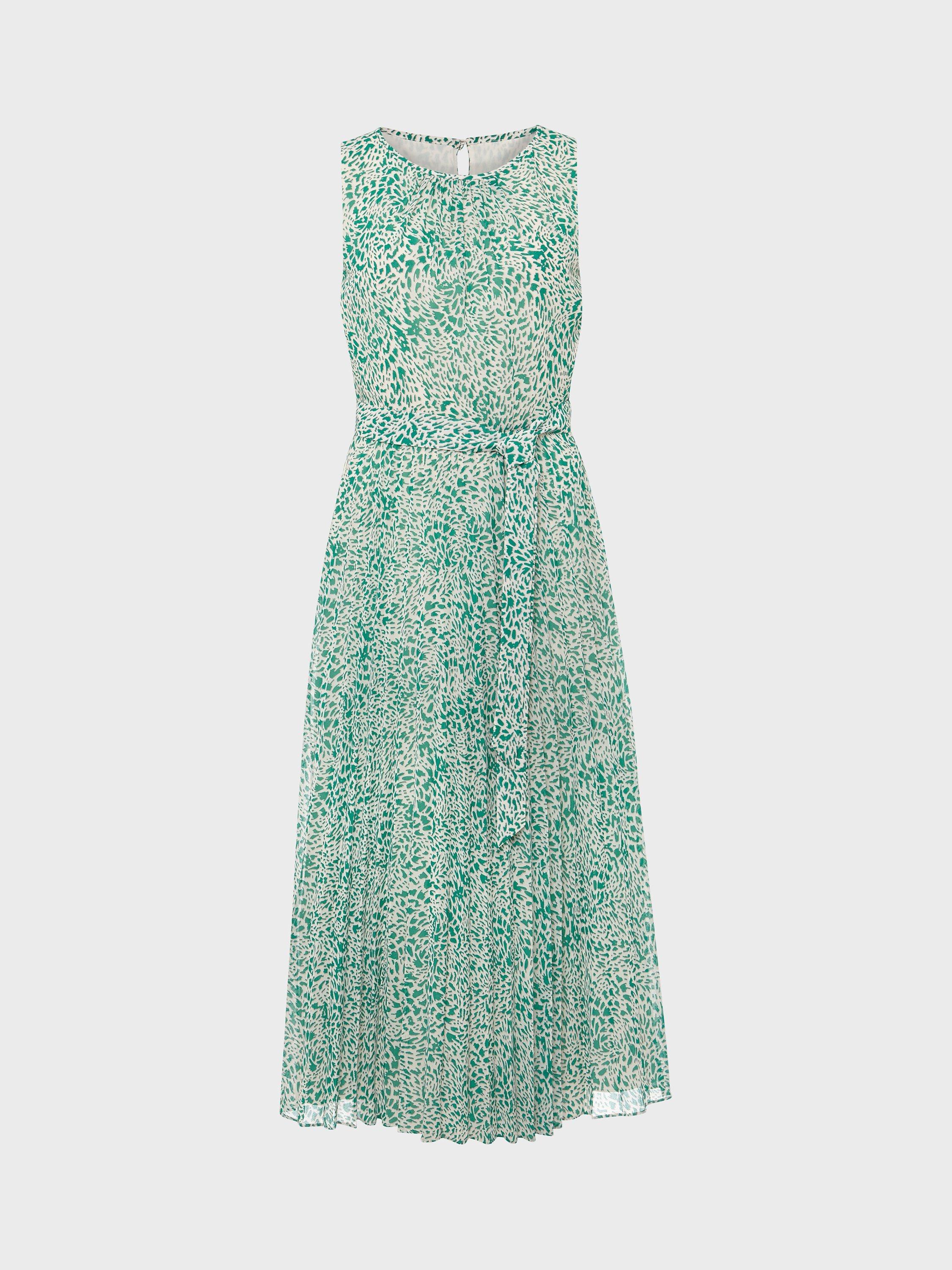 Product image 7 of 8, which shows Hobbs Blythe Midi Dress, Green/White, 22