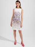 Hobbs Fiona Abstract Spot Mini Dress, Ivory/Multi