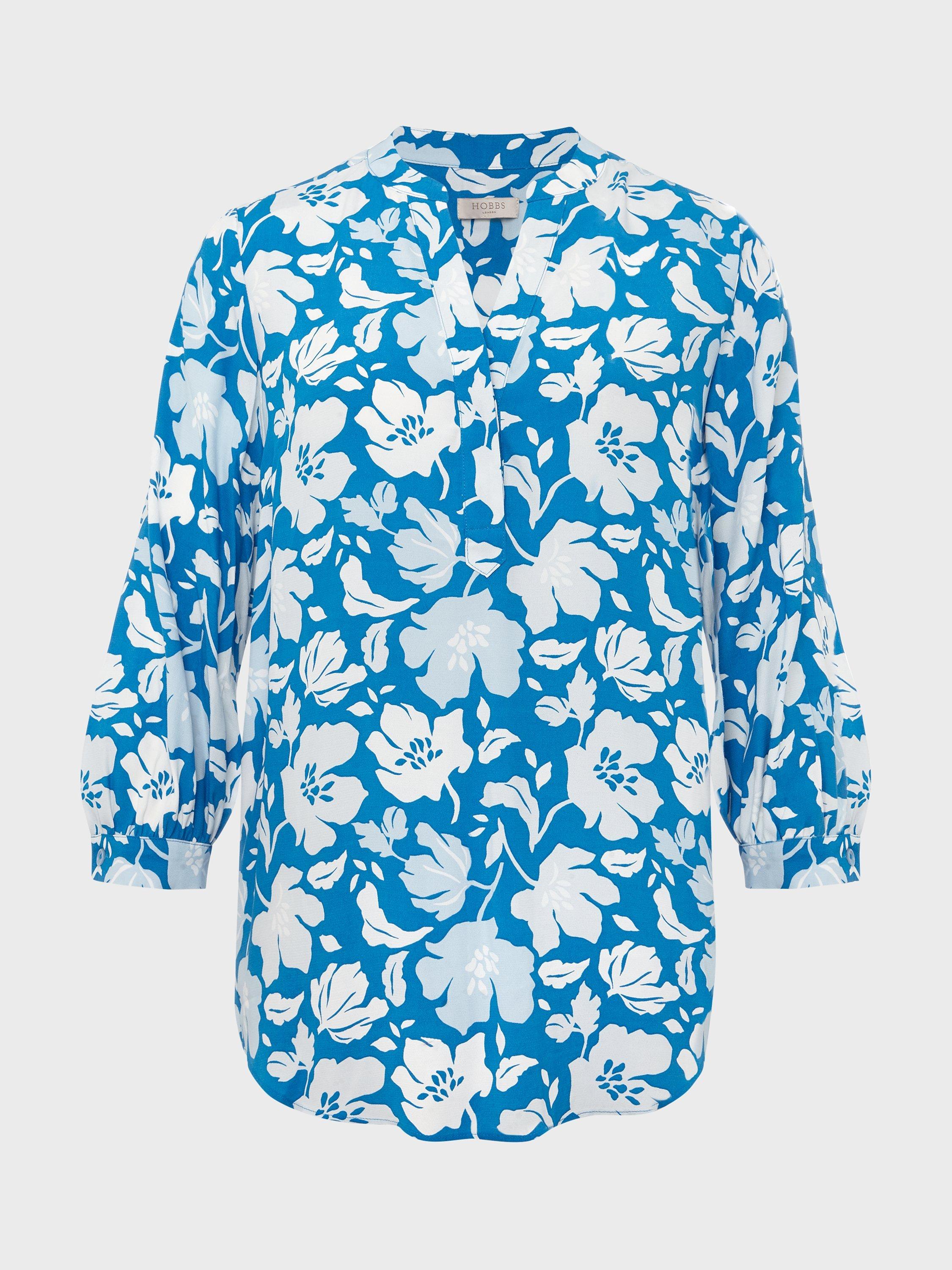 Hobbs Essie Floral Blouse , Imperial Blue, 6