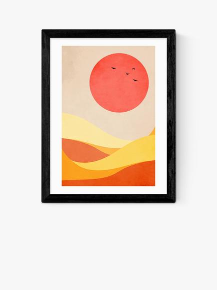 EAST END PRINTS Kubistika 'Sweet Harmony' Framed Print, Black Frame