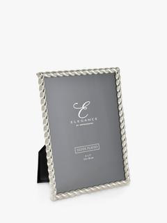 Elegance by Impressions Barley Twist Photo Frame, 4 x 6" (10 x 15cm), Silver Plated