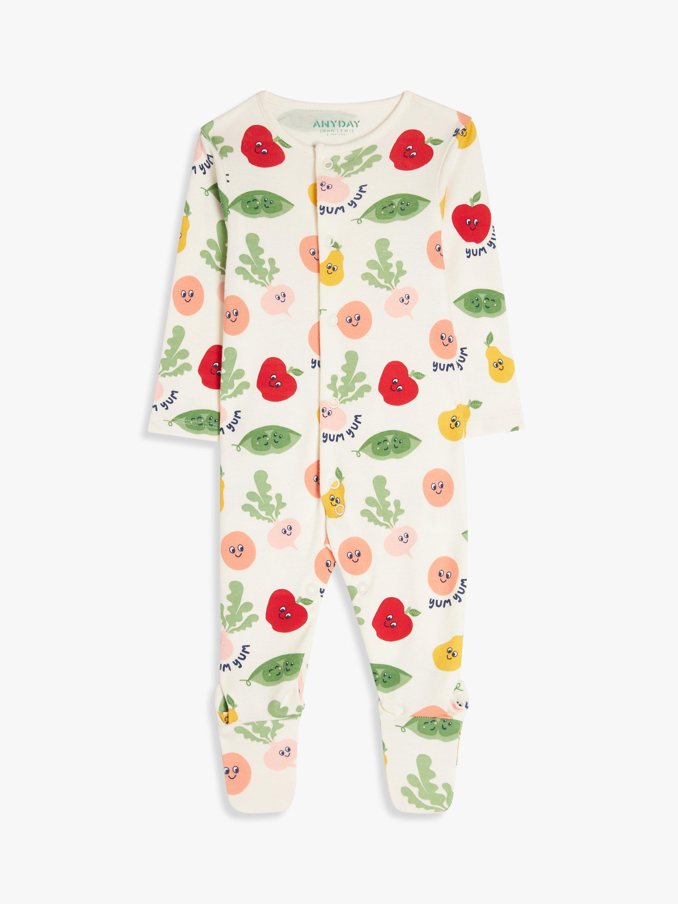 John Lewis ANYDAY Vegetable Sleepsuit, Multi