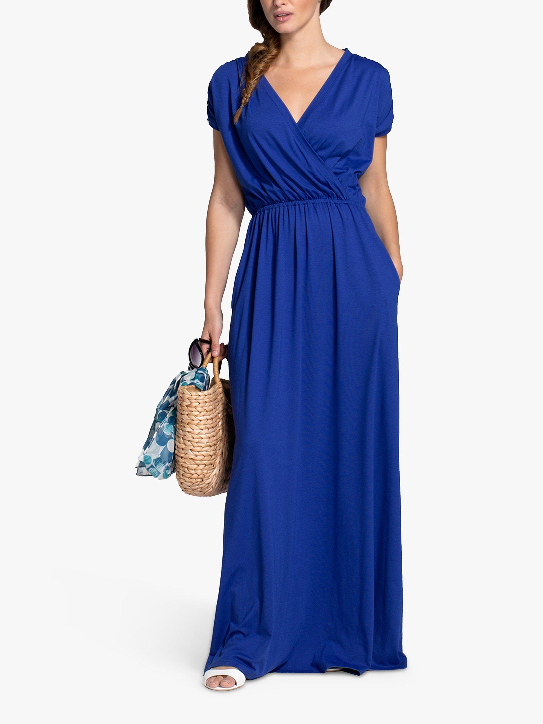 Hotsquash Wrap Maxi Dress, Royal Blue