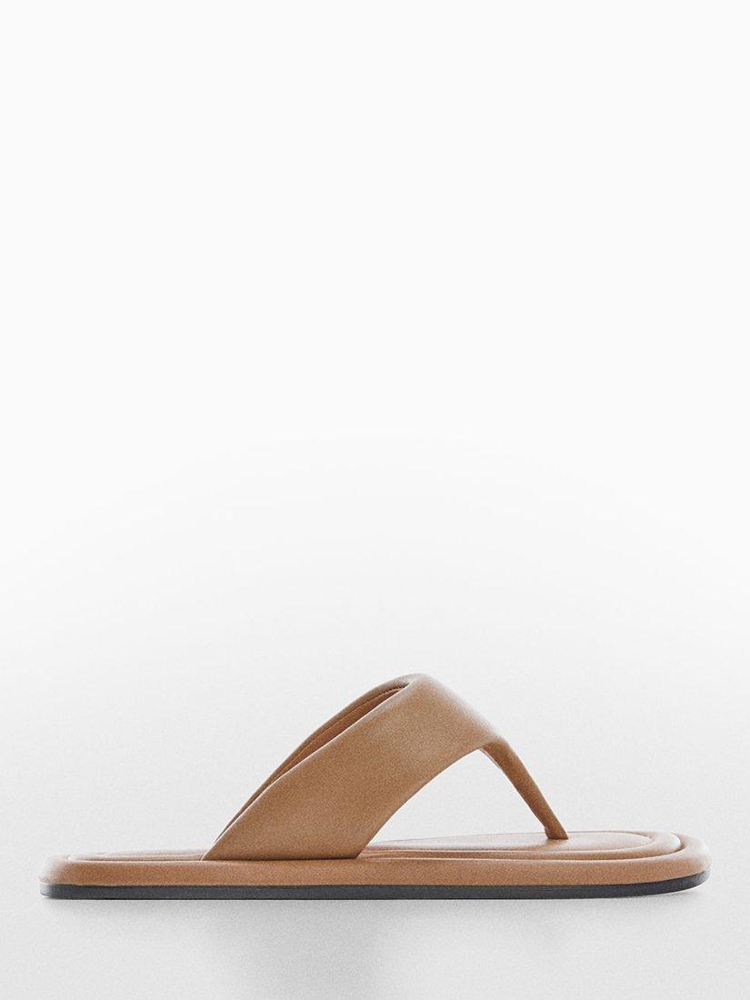 Mango Sam Leather Footbed Sandals
